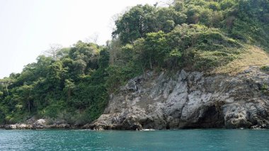 Tayland 'daki Koh Samet Adası' nın manzaralı kıyı şeridi