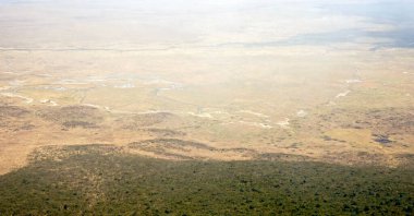 Tanzanya 'daki ngorongoro kraterinin manzarası