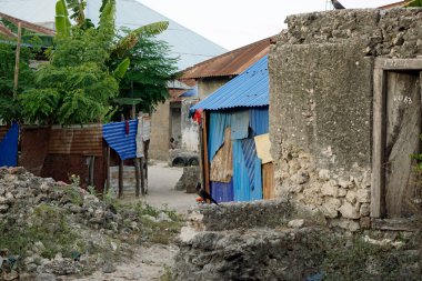 Zanzibar 'daki Paje' de fakir bir köy.