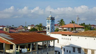 Stonetown 'un eski bölümünün çatı manzarası