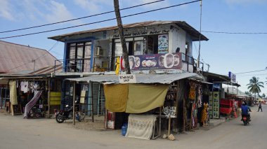 Nungwi, Zanzibar - Ekim 2024: Yerel köyde Günlük Yaşam