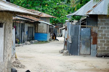 Nungwi, Zanzibar - Ekim 2024: Yerel köyde Günlük Yaşam