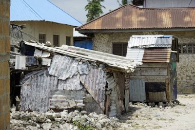 Zanzibar 'daki Paje' de fakir bir köy.
