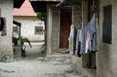 Zanzibar 'daki Paje' de fakir bir köy.