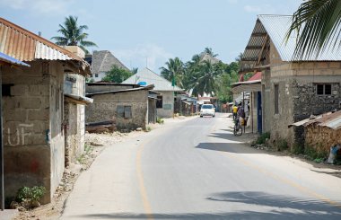 Nungwi, Zanzibar - Ekim 2024: Yerel köyde Günlük Yaşam