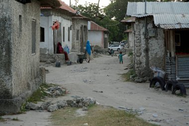 Paje, Zanzibar - Ekim 2024: Köyde günlük yaşam