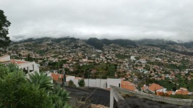 Madeira Adası 'ndaki köy manzarası
