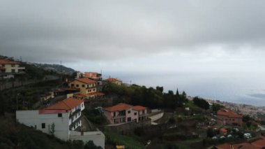 Funchal, Madeira 'da teleferik gezisi.