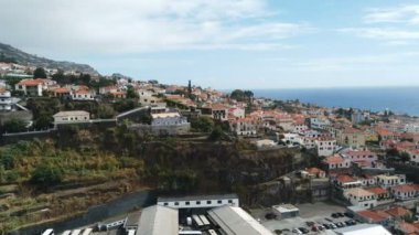 Funchal, Madeira 'da teleferik gezisi.
