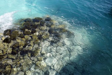 Maldiv adasında manzaralı iskele manzarası