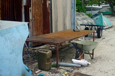 Gulhi, Maldivler - Ocak 2025 Yerel bir adada tersane