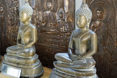 Sri Lanka 'daki Kolombo' daki manzaralı Budist tapınağı.