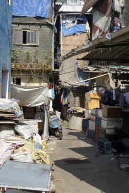 Hindistan 'da Mumbai' de basit bir balıkçı bölgesi.