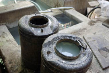 Mumbai, Hindistan 'daki Dhobi ghat gecekondu mahallesinde çamaşırhane.