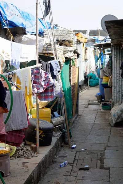 Hindistan 'da Mumbai' de basit bir balıkçı bölgesi.