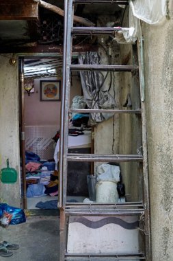 Mumbai, Hindistan 'daki Dhobi ghat gecekondu mahallesinde çamaşırhane.