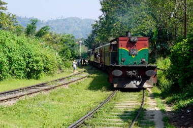 Ella, Sri Lanka - 6 Şubat 2025: Tren yolculuğu 