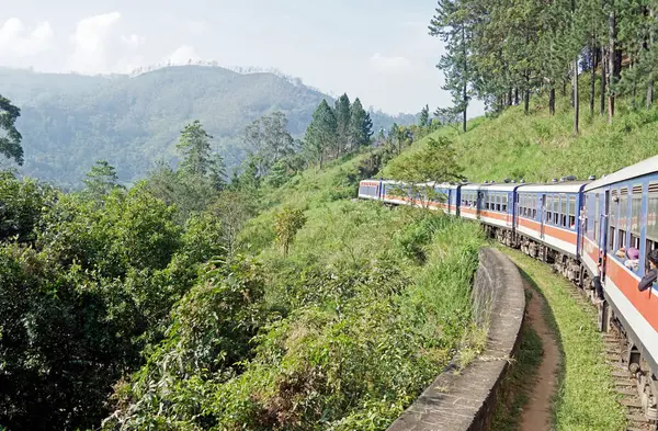 Ella, Sri Lanka - 6 Şubat 2025: Tren yolculuğu 