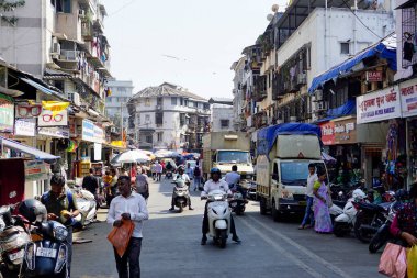 Mumbai, Hindistan - 20 Şubat 2025: Dharavi Gecekondu Mahallesi