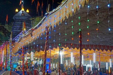 Baga Sahili, Goa, Hindistan - 18 Şubat 2025: muz festivali 