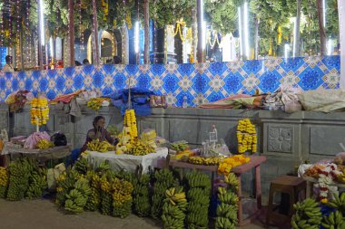 Baga Sahili, Goa, Hindistan - 18 Şubat 2025: muz festivali 