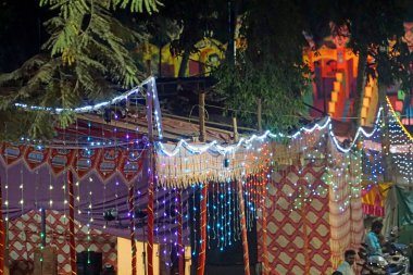 Baga Sahili, Goa, Hindistan - 18 Şubat 2025: muz festivali 