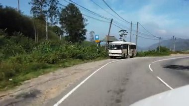 Nuwara Eliya, Sri Lanka - 30 Ocak 2025: Sri Lankas Highlands kırsal arazisi