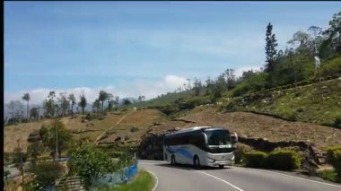 Nuwara Eliya, Sri Lanka - 30 Ocak 2025: Sri Lankas Highlands kırsal arazisi