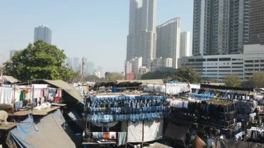 Mumbai 'deki Dhobi Ghat Çamaşırhanesi