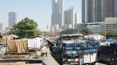 Mumbai 'deki Dhobi Ghat Çamaşırhanesi