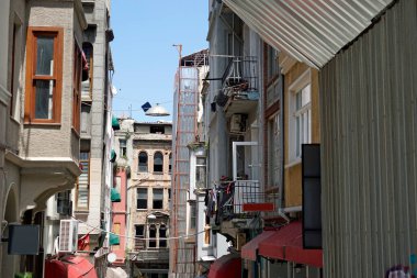  İstanbul, Balat 'ta renkli evler, hindi