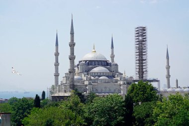 İstanbul 'da Ahmet Camii manzaralı Sultan.