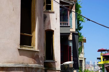  İstanbul, Balat 'ta renkli evler, hindi