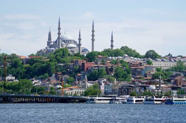 İstanbul, Türkiye - 28 Mayıs 2025: Süleyman Camii manzaralı