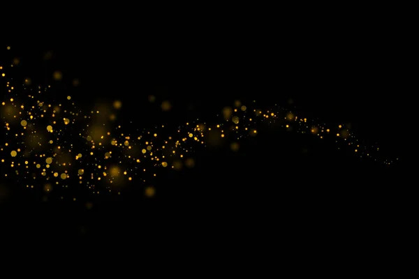 Oro Brillante Estrellas Polvo Fondo Bokeh Textura Abstracta Luz Del — Foto de Stock