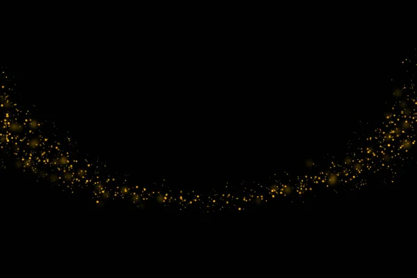 Gouden Glinsterende Sterren Stof Bokeh Achtergrond Abstract Kerstmis Gloeien Licht — Stockfoto
