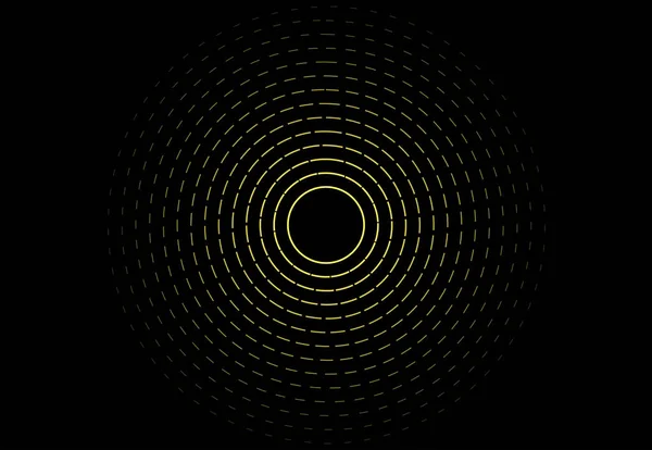 Abstrakt Bakgrund Med Guld Cirkel Moderna Linjer Mörk Bakgrund Illustration — Stock vektor