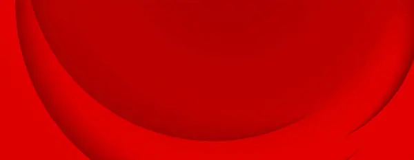 Abstracte Kerstachtergrond Met Kromme Lijnen Rode Achtergrond Illustratie Horizontale Sjabloon — Stockvector