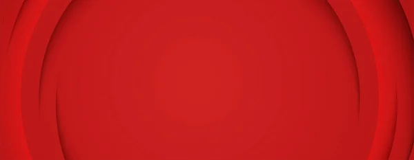 Abstracte Kerstachtergrond Met Gebogen Lijnen Rode Achtergrond Illustratie Horizontale Sjabloon — Stockvector