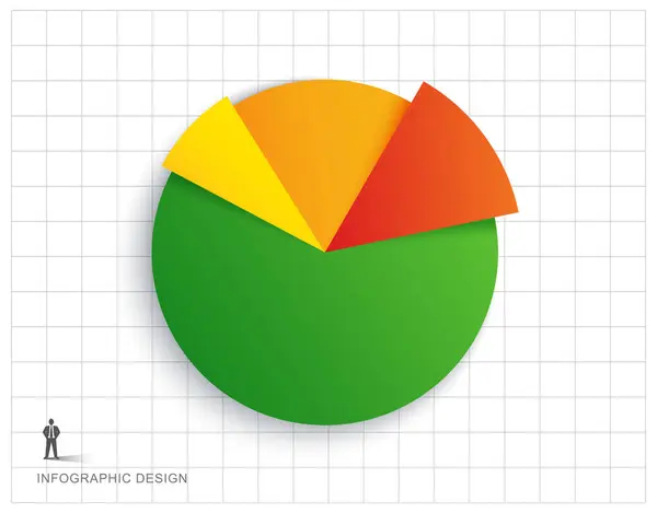 Business Pie Chart Infographics Illustratie Abstracte Template Achtergrond — Stockvector