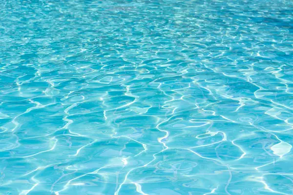 Blaue Schwimmbadwasseroberfläche Und Wellenhintergrund Sommer Abstrakte Spiegelung Laugen Schwimmbad — Stockfoto
