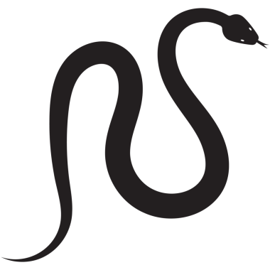 Yılan silueti seti. Çin Yeni Yıl Dekorasyonu için Yılan Simgesi.