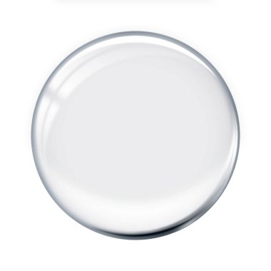 Cam daire beyaz arkaplanda şeffaf. Ürün sunumu için küre kristal balonu