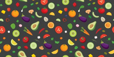 Meyve salatası ve sebzeler kusursuz..