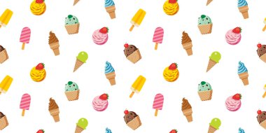 Yaz mevsimi için aromalı ve pürüzsüz arkaplanı olan dondurma..