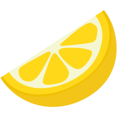 Limonata beyaz arkaplanda çizgi film dilimleri.