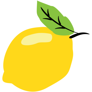 Limonata beyaz arkaplanda çizgi film dilimleri.