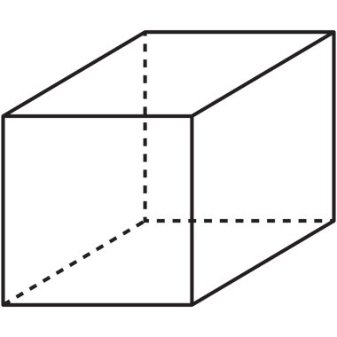 Beyaz bir arkaplanda izole edilmiş geometrik matematikte dikdörtgen prizma ana hatları.