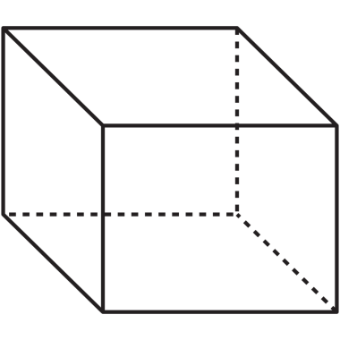 Beyaz bir arkaplanda izole edilmiş geometrik matematikte dikdörtgen prizma ana hatları.