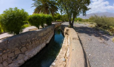 Nizwah, Umman 'daki eski geleneksel sulama sisteminin fotoğrafçılığı